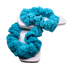Blue Ruffle Flip Flops