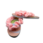 Pink Ruffle Flip Flops
