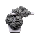 Grey Ruffle Flip Flops