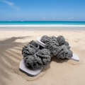Grey Ruffle Flip Flops