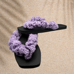 Purple Ruffle Flip Flops