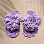 Purple Ruffle Flip Flops (kids)
