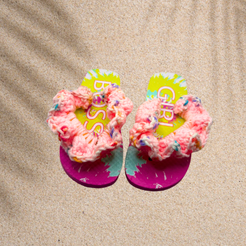 Pink Sprinkle Ruffle Flip Flops (kids)