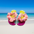 Pink Sprinkle Ruffle Flip Flops (kids)